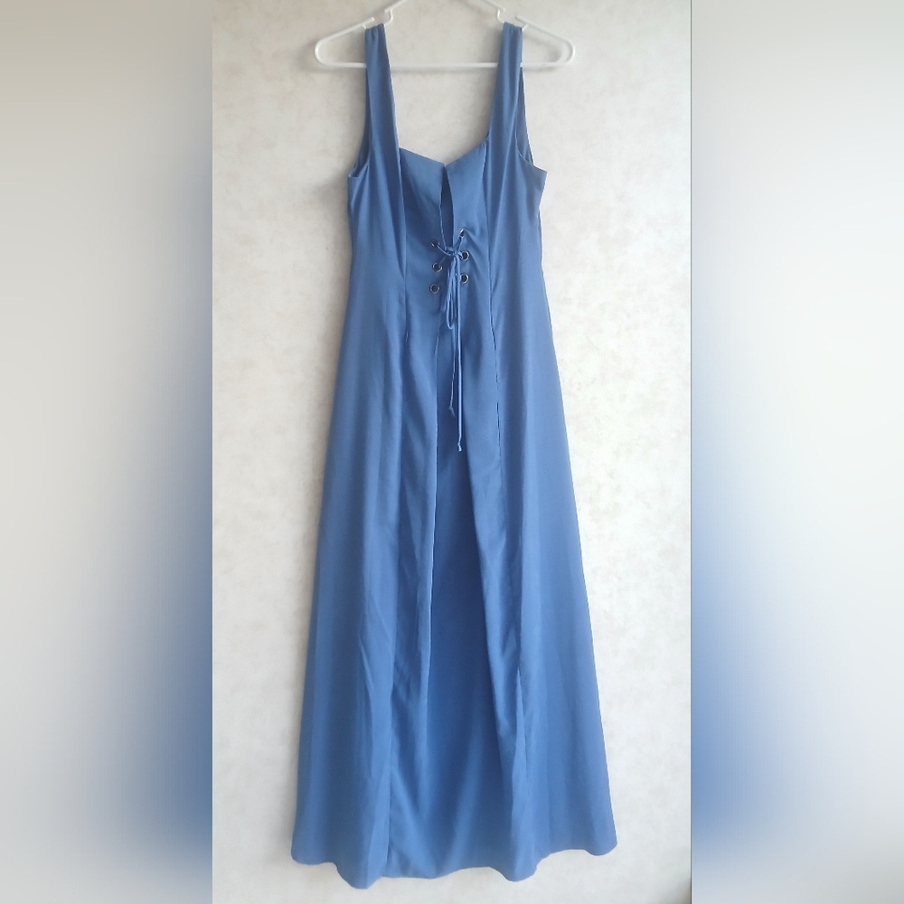 BCBGeneration Long Blue Corset Dress